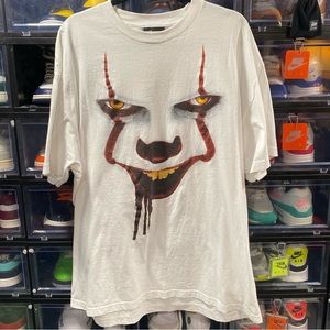 THE HUNDREDS x IT (CHAPTER 2) SHORT SLEEVE PENNYWISE HORROR MOVIE TEE XXL WHITE